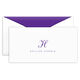 Classic Script Initial Folded Monarch Cards - Raised Ink Image 3 of 4